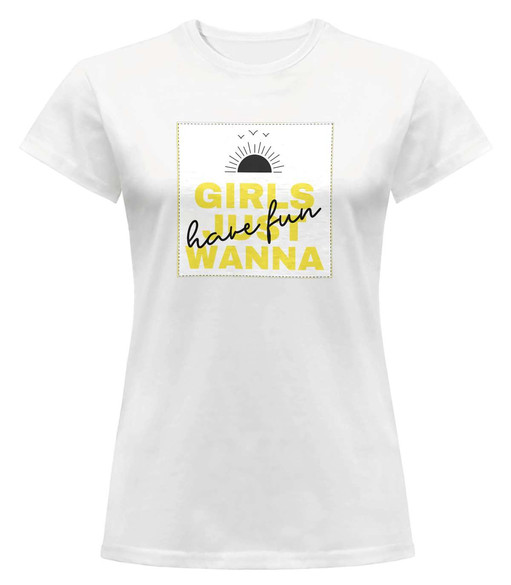 Bluzka damska z naszywką Girls just wanna …