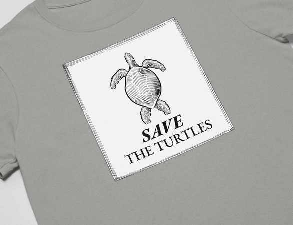 Koszulka z naszywką Save The Turtles