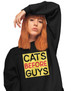 Bluza z naszywką Cats before guys