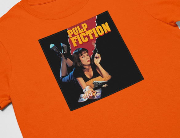 Koszulka z naszywką Pulp Fiction Poster