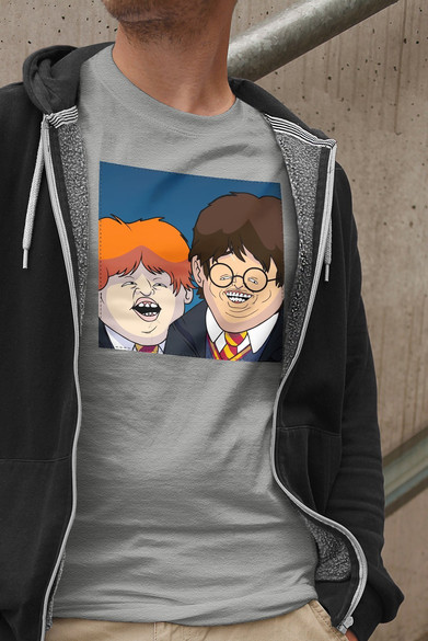 Koszulka z naszywką  Harry Potter parody