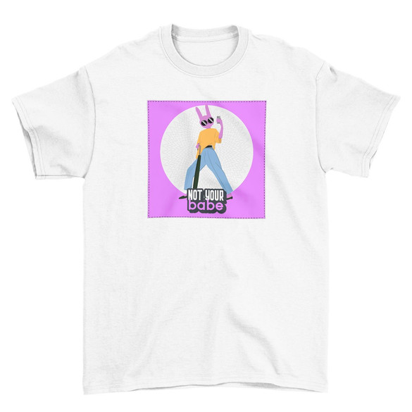 Koszulka z naszywką Not your baby