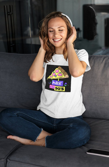 Bluzka damska z naszywką Made in the 90's