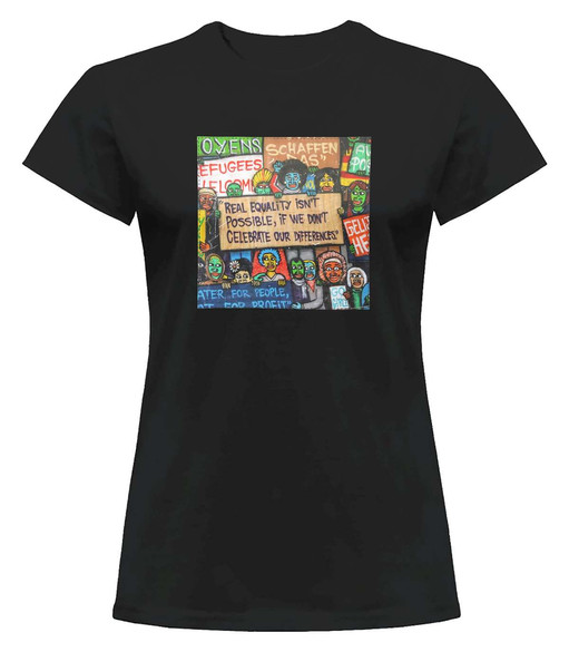 Bluzka damska z naszywką Anti Racism