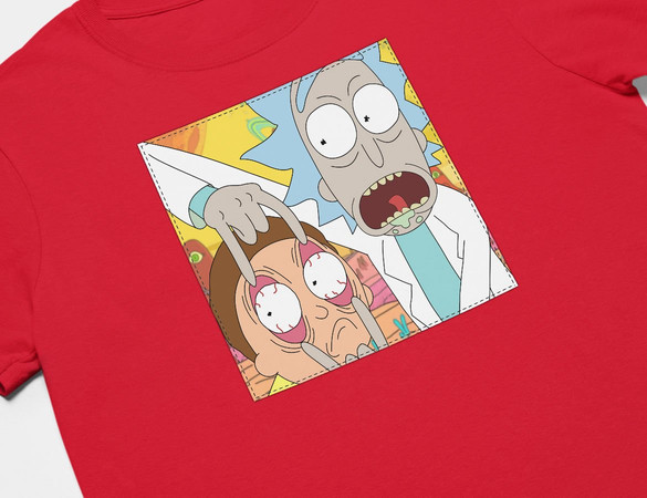 Koszulka z naszywką Rick and Morty 04