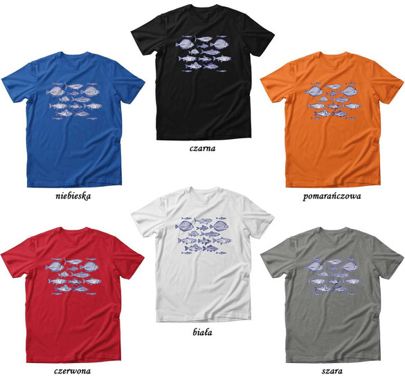 Koszulka RYBY RÓŻNE RODZAJE WĘDKARZ