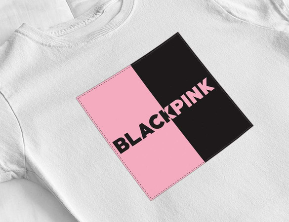 Bluzka damska z naszywką BLACKPINK logo