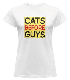 Bluzka damska z naszywką Cats before guys