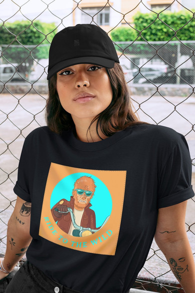 Koszulka z naszywką Ride to the wild