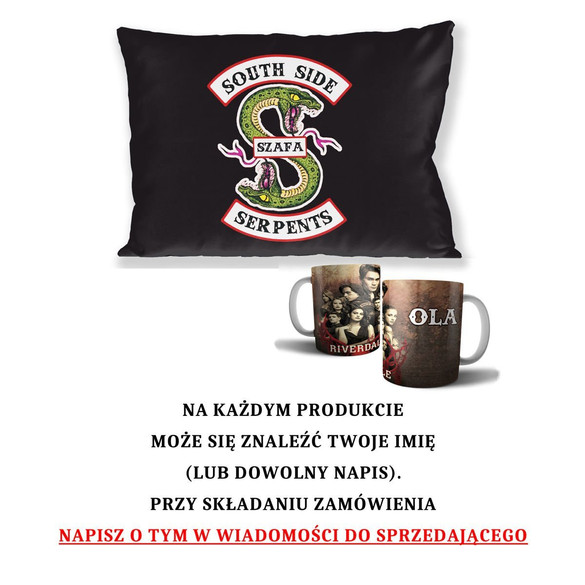 RIVERDALE Zestaw poduszka kubek WZORY + GRATIS