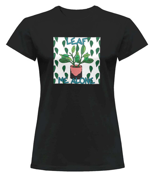 Bluzka damska z naszywką Leaf me alone
