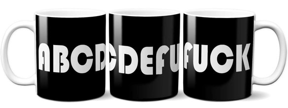 Kubek ABCDFUCK na Prezent +imię