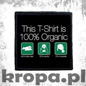Naszywka THIS T-SHIRT IS 100% ORGANIC