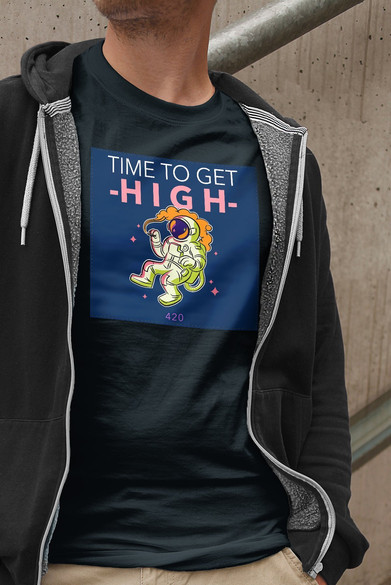 Koszulka z naszywką Time to get high