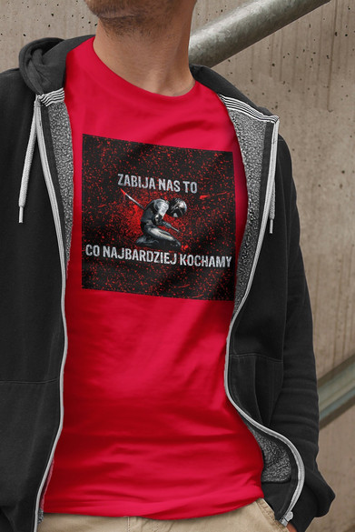 Koszulka z naszywką Lubię zapierd..lać 03