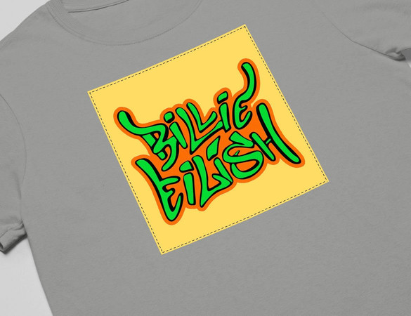 Koszulka z naszywką Billie Eilish 04