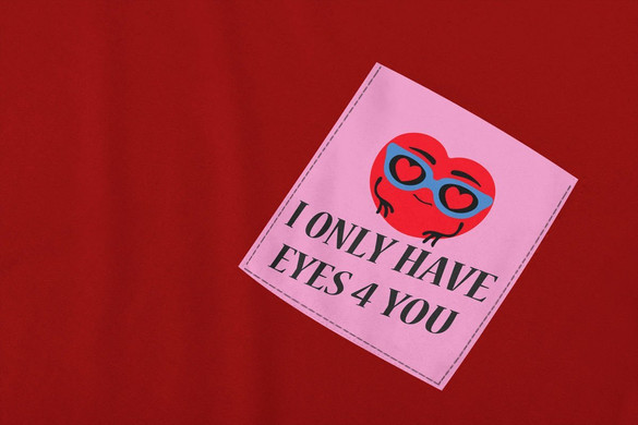 Koszulka z kieszonką I ONLY HAVE EYES 4 YOU 