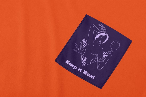 Koszulka z kieszonką KEEP IT REAL