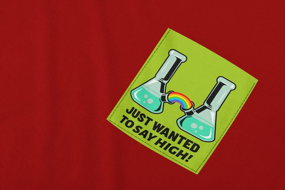 Koszulka z kieszonką JUST WANTED TO SAY HIGH