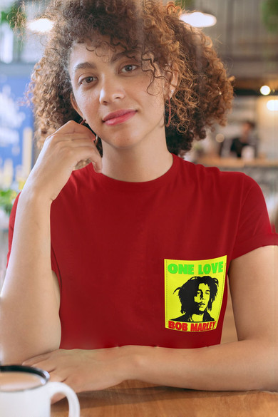 Koszulka z kieszonką BOB MARLEY ONE LOVE