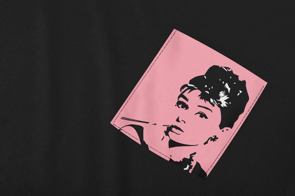 	Koszulka z kieszonką AUDREY HEPBURN