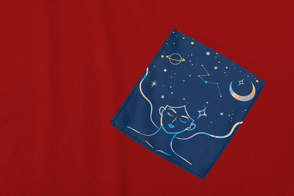 Koszulka z kieszonką KOSMICZNE PIĘKNO