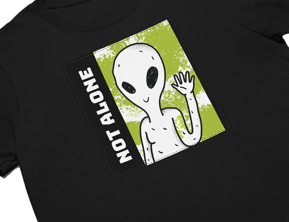 Koszulka z naszywką Not alone