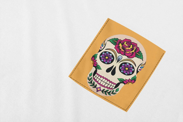 Koszulka z kieszonką MEXICO SKULL