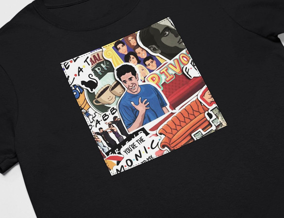 Koszulka z naszywką Friends collage