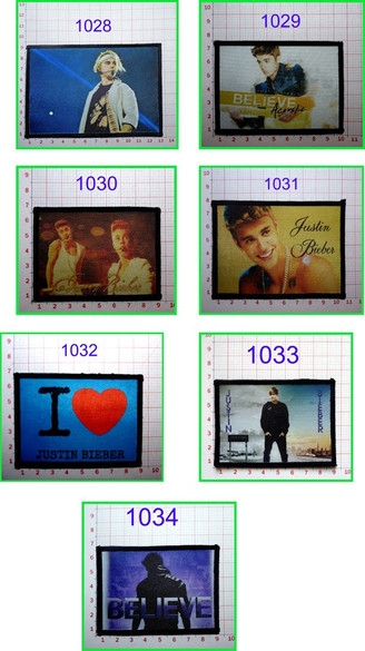 Naszywki JUSTIN BIEBER #BARDZO DUŻO WZORÓW#