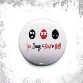 Przypinka SEX, DRUGS, ROCK'N'ROLL