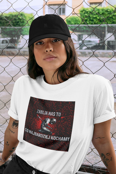 Koszulka z naszywką Lubię zapierd..lać 03