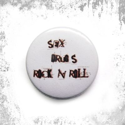 Przypinka SEX, DRUGS, ROCK'N'ROLL