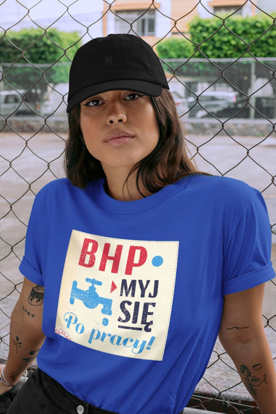 Koszulka z naszywką PRL-BHP