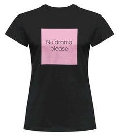 Bluzka damska z naszywką NO DRAMA PLEASE