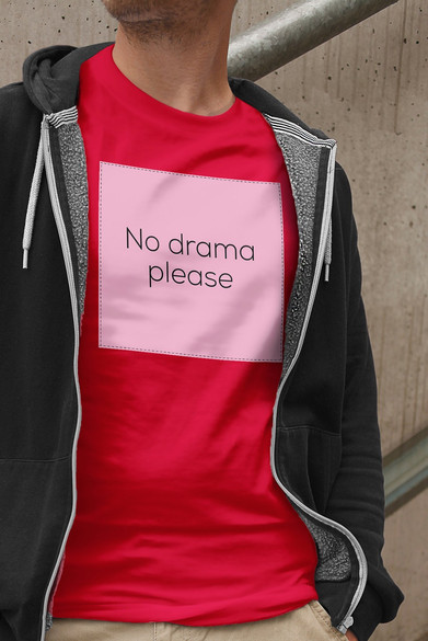Koszulka z naszywką NO DRAMA PLEASE