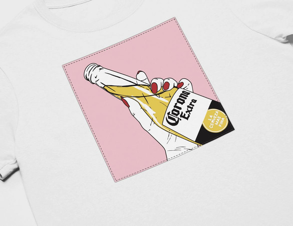 Koszulka z naszywką CORONA Extra