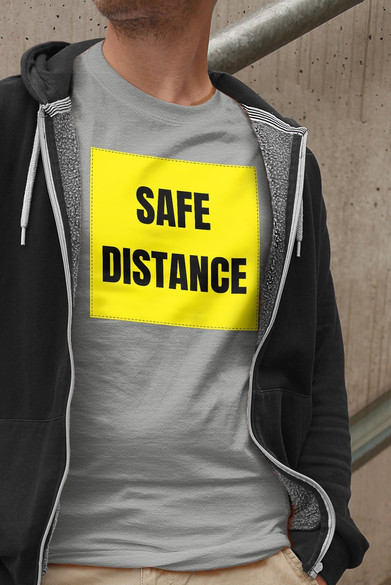 Koszulka z naszywką SAFE ..... Covid-19