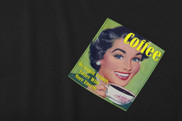 Koszulka z kieszonką COFFEE