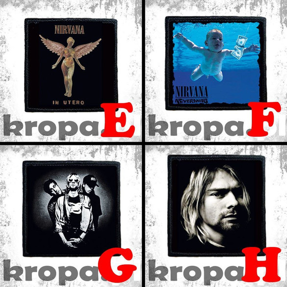 Naszywka NIRVANA 10 x 10 cm  Dużo Wzorów!