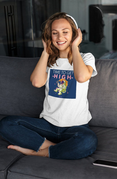 Bluzka damska z naszywką Time to get high