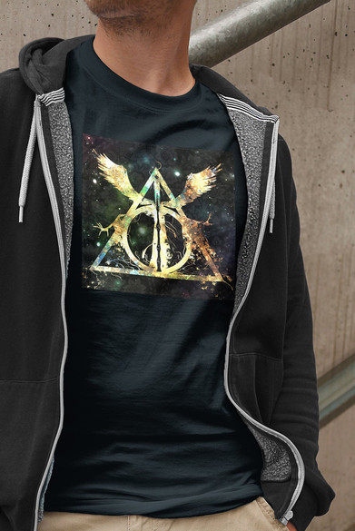 Koszulka z naszywką Harry Potter insygnia