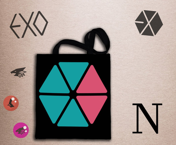 Torba na ramię EXO #k-pop FULLPRINT z Polski WZORY