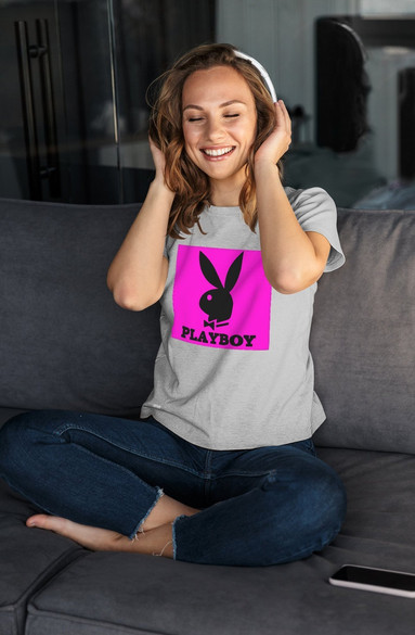 Bluzka damska z naszywką PLAYBOY logo