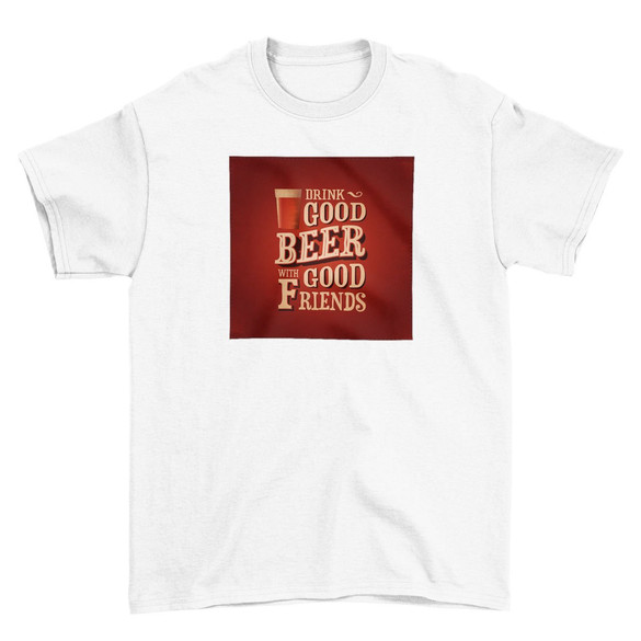 Koszulka z naszywką Drink Good Beer...