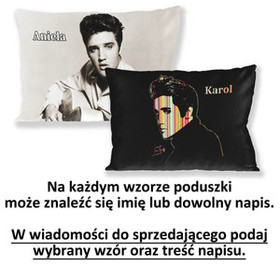Poduszka ELVIS PRESLEY 60x40cm DUŻO WZORÓW