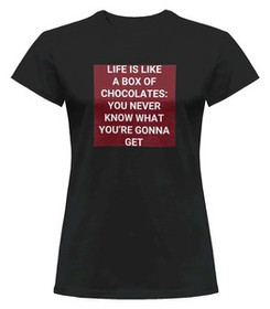 Bluzka damska z naszywką Forrest G. life is like