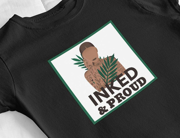 Bluzka damska z naszywką Inked&Proud