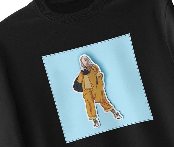 Bluza z naszywką Billie Eilish 06