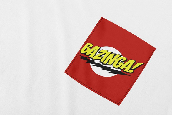 Koszulka z kieszonką BAZINGA! BIG BANG